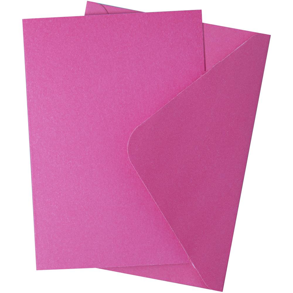 Sizzix Surfacez Card & Envelope Pack A6: Pink Fizz, 10/Pkg (665443)