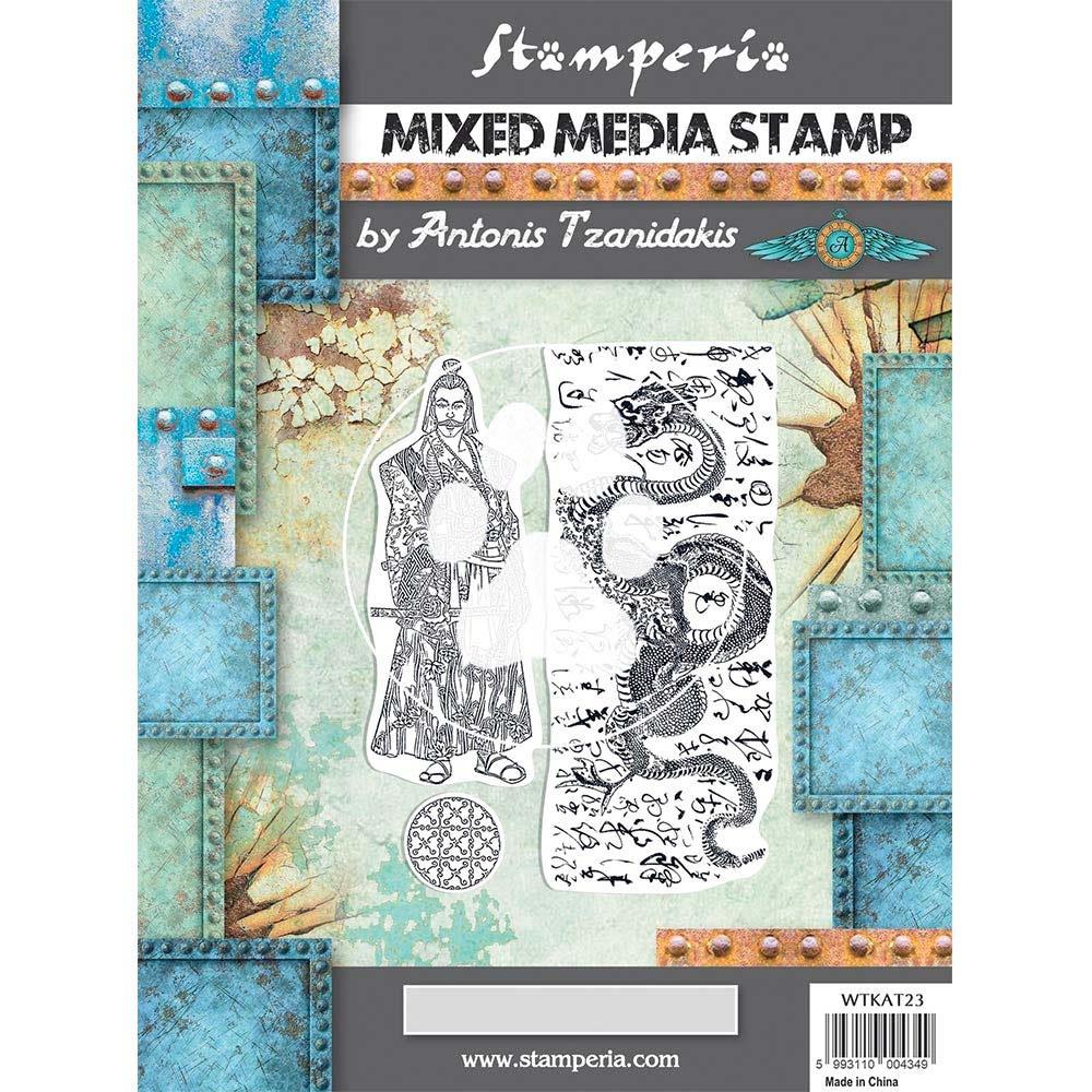 Stamperia Sir Vagabond In Japan 6"x8" Stamp: Dragon (WTKAT23)