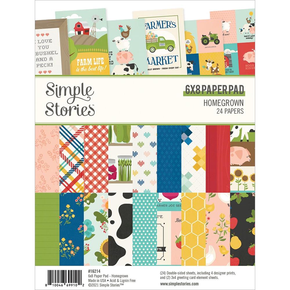Simple Stories Homegrown 6"x8" Double Sided Paper Pad (HMG16214)