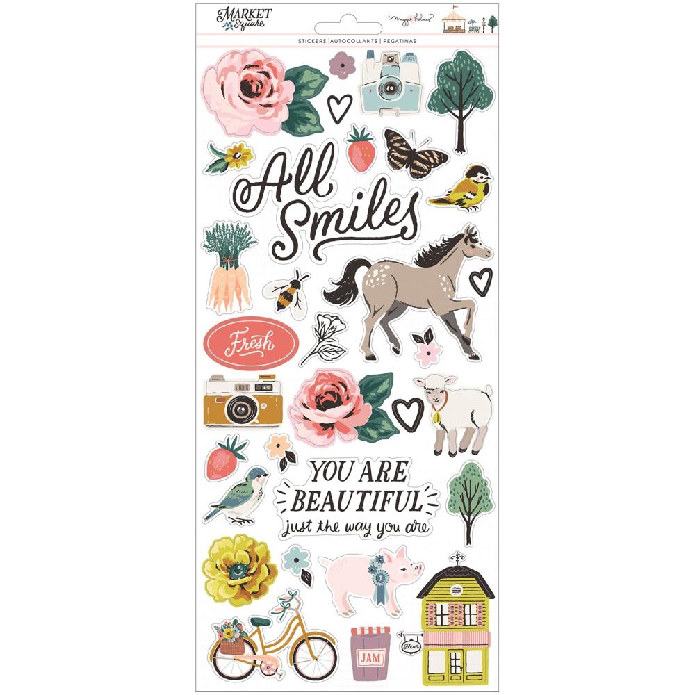 Maggie Holmes Market Square 6"x12" Cardstock Stickers (MH003690)