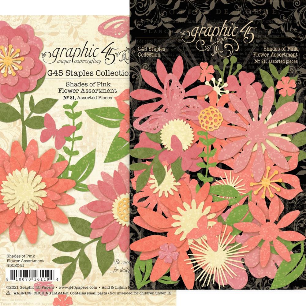 Graphic 45 Staples Flower Assortment: Shades Of Pink (G4502341)
