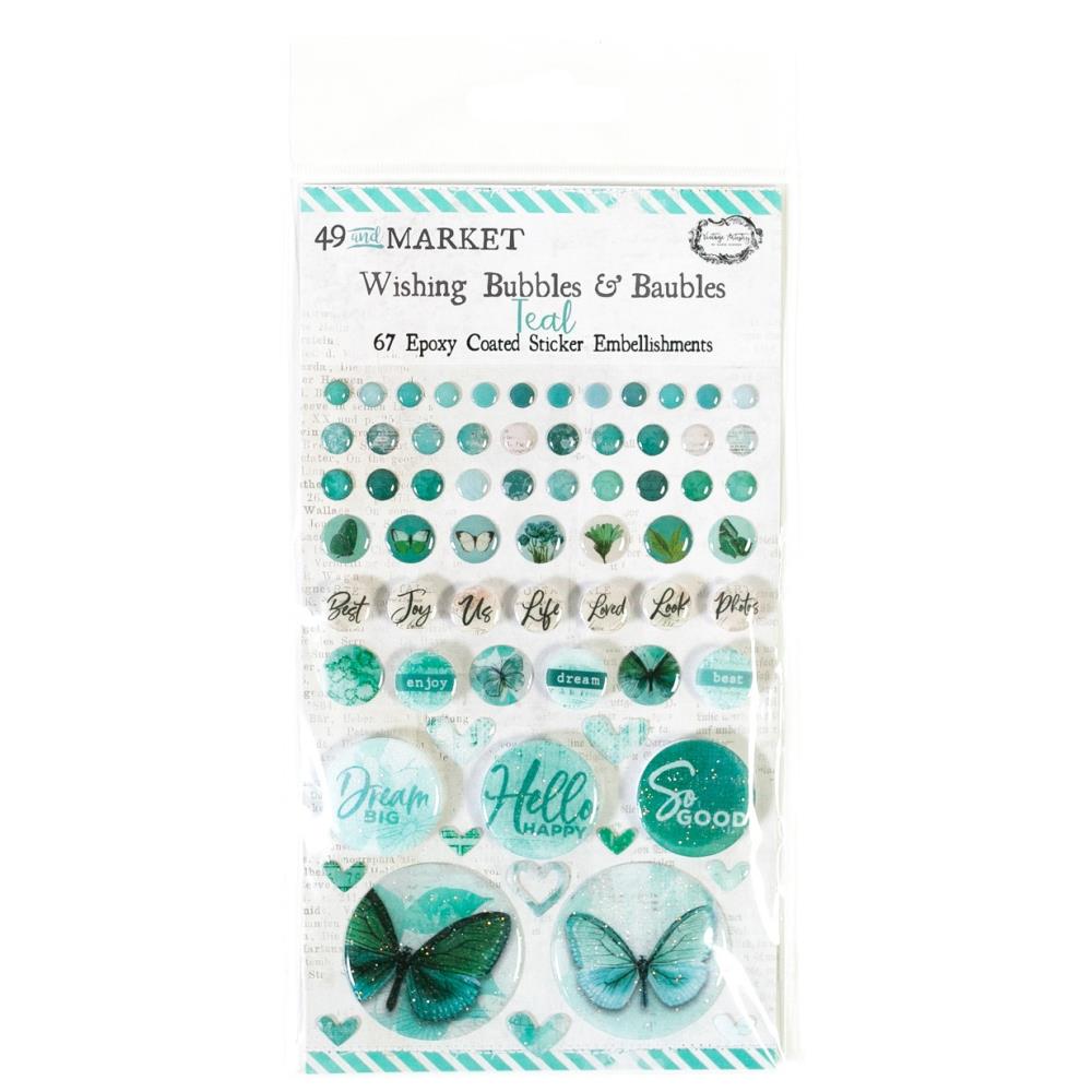 49 and Market Vintage Artistry Teal Wishing Bubble and Baubles (VAC35038)
