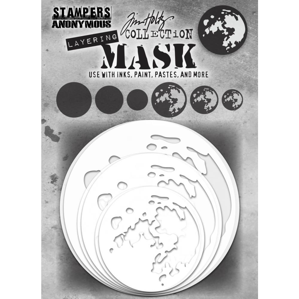 Tim Holtz Layering Mask Set: Moon, 6/pkg, by Stampers Anonymous (THMSK01)