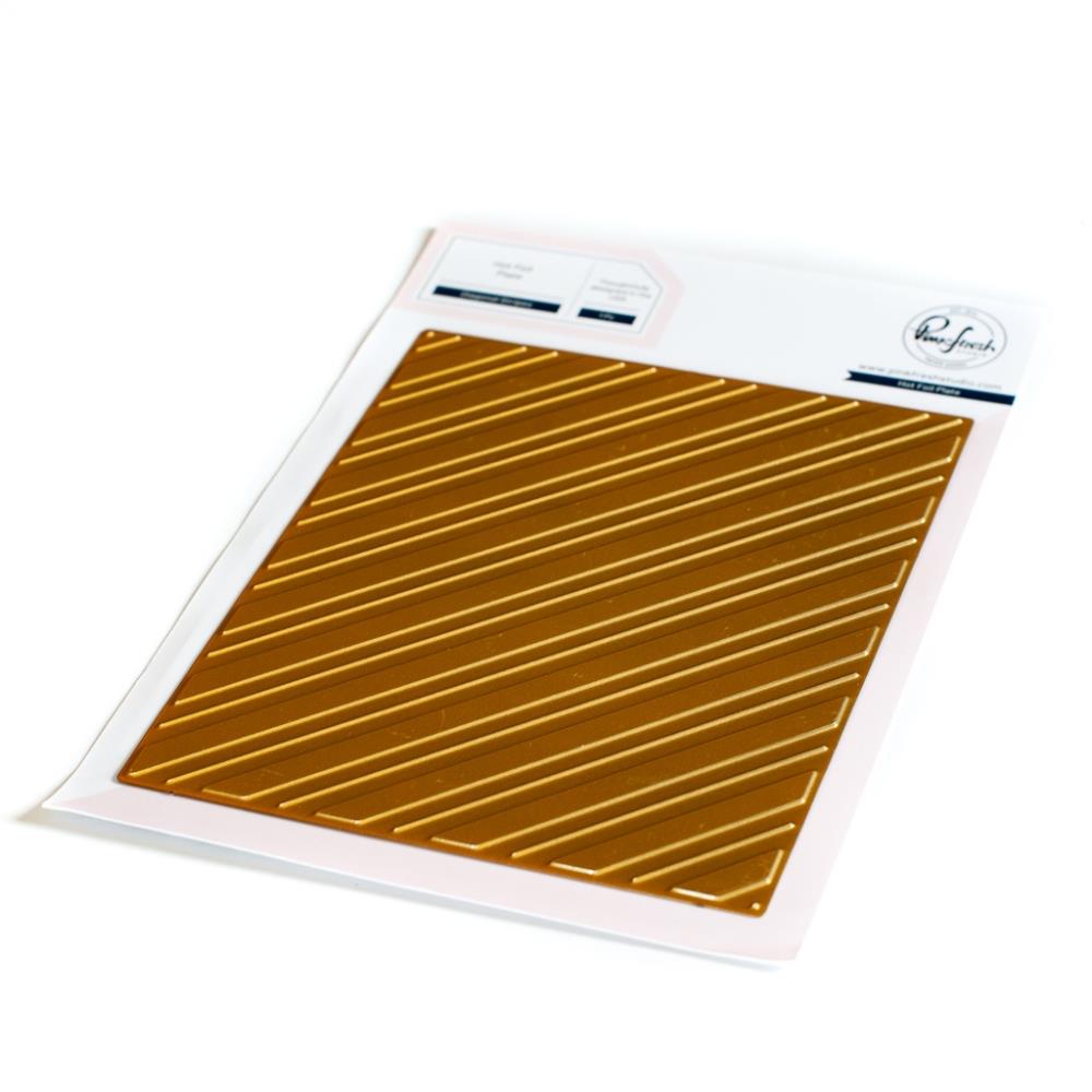Pinkfresh Studio Hot Foil Plate: Diagonal Stripes (PF128421)