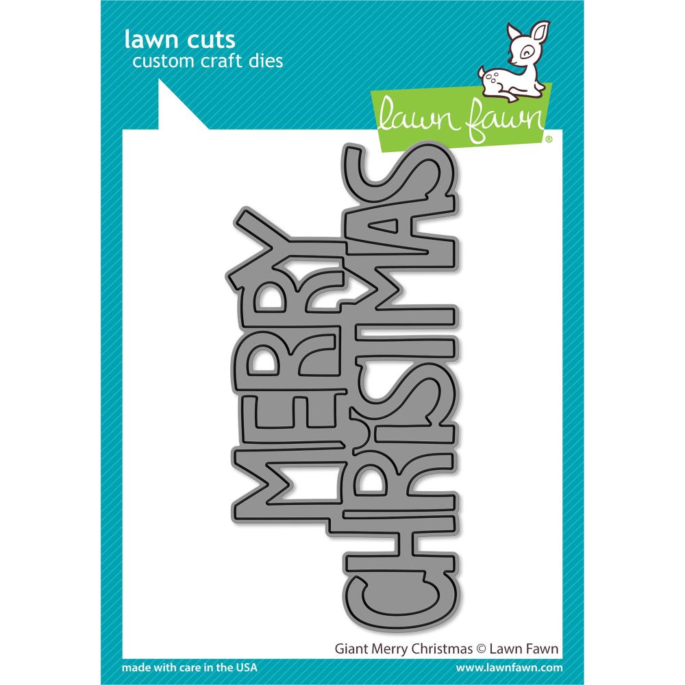 Lawn Fawn Lawn Cuts Custom Craft Die: Giant Merry Christmas (LF2694)