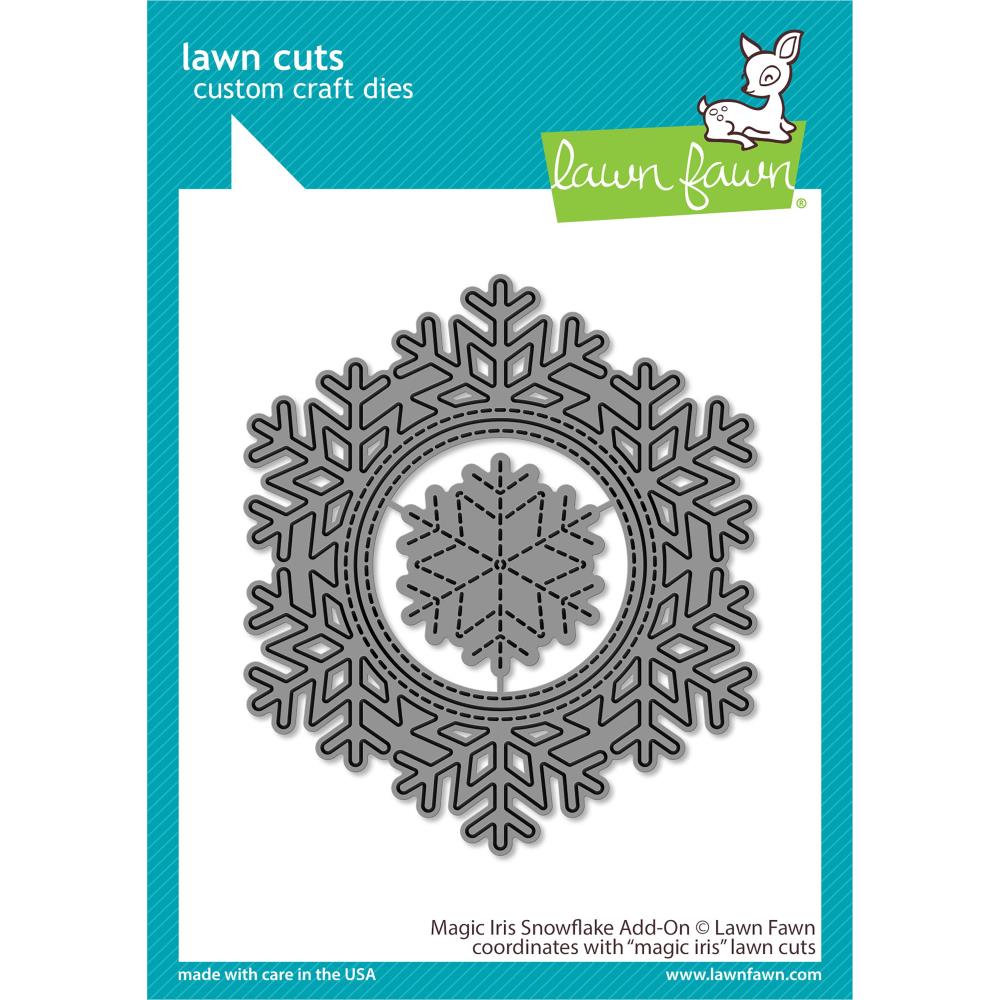 Lawn Fawn Lawn Cuts Custom Craft Die: Magic Iris Snowflake, Add Ons (LF2697)