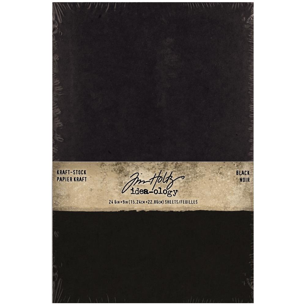 Tim Holtz Idea-ology 6"x9" Kraft-Stock Stack Cardstock Pad: Black (TH94145)