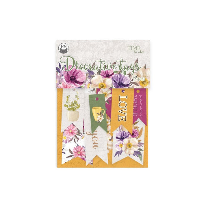 P13 Time To Relax Double Sided Cardstock Tags #02, 10/pkg (P13TTR22)