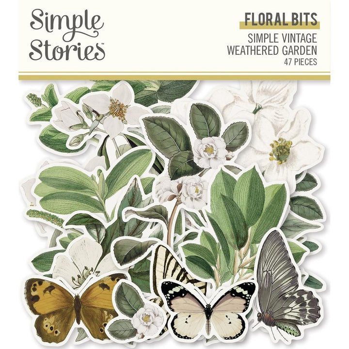 Simple Stories Simple Vintage Weathered Garden Bits and Pieces Die Cuts: Floral (WG16722)