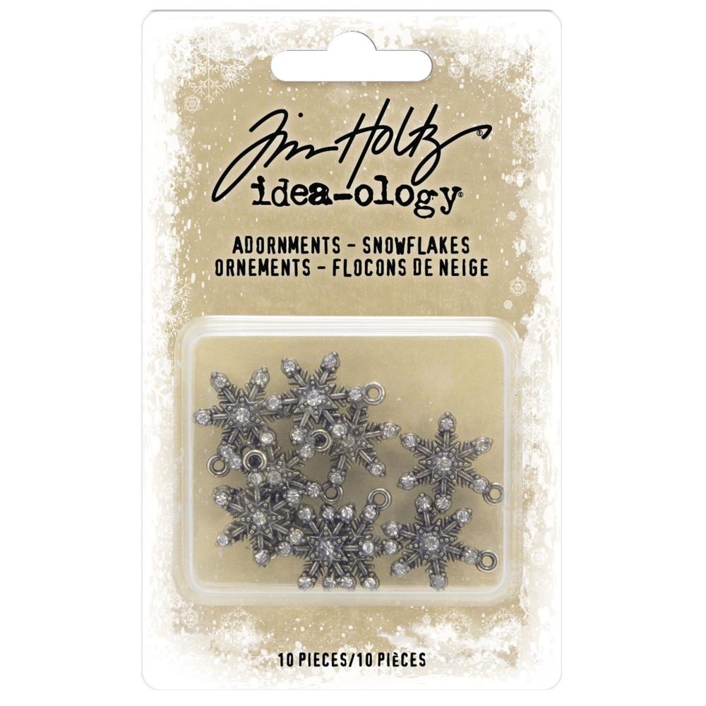 Tim Holtz Idea-ology Metal Adornments: Snowflakes, 10/Pkg (TH94200)