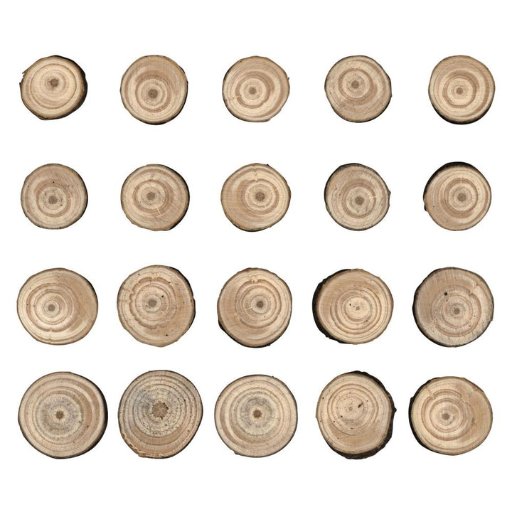 Tim Holtz Idea-ology Wood Slices: 1" To 1.25" Natural Raw Edge, 15/Pkg (TH94209)