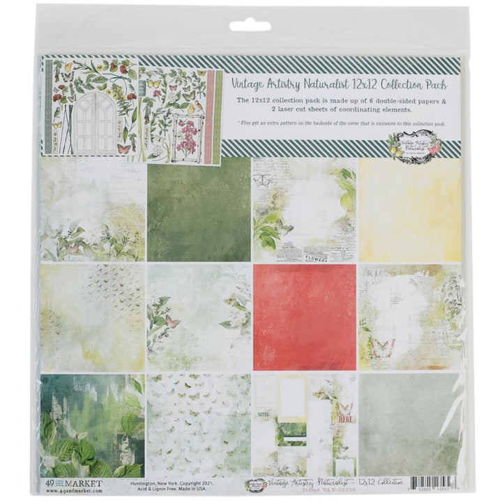49 and Market Vintage Artistry Nautralist 12"x12" Collection Pack (VAN35328)