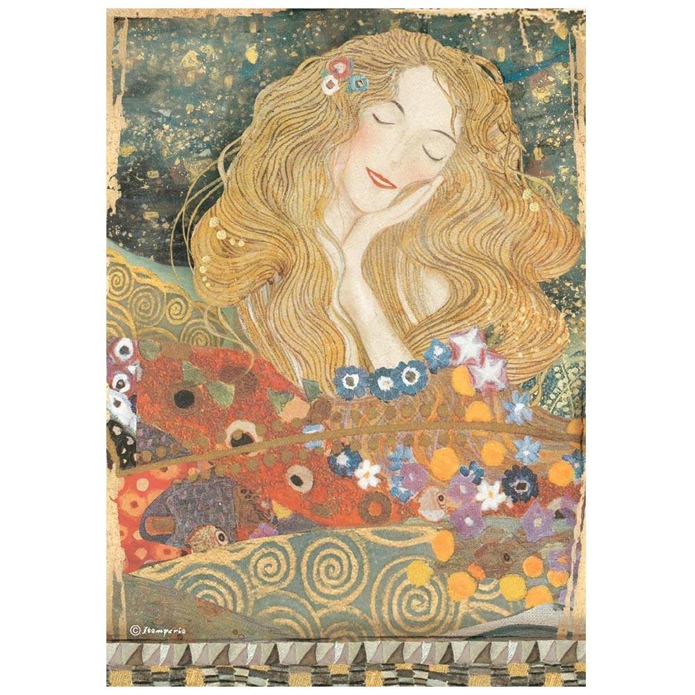 Stamperia Klimt A4 Rice Paper Sheet: From The Beethoven Frieze (DFSA4639)