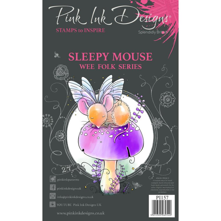 Pink Ink Designs A7 Clear Stamps: Sleepy Mouse (PI157)