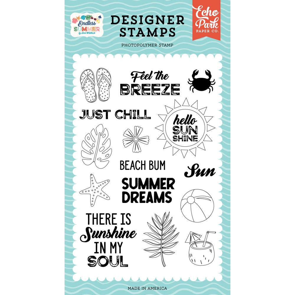 Echo Park Endless Summer Clear Stamps: Feel The Breeze (ES274044)