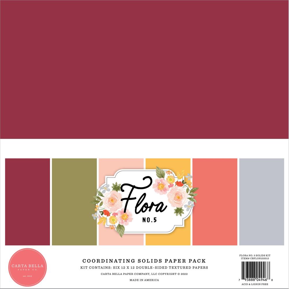 Carta Bella Flora No. 5 12"x12" Double Sided Solid Cardstock (ON152015)