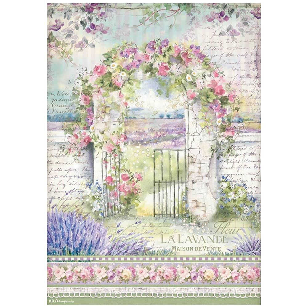 Stamperia Provence A4 Rice Paper Sheet: Arch (DFSA4672)