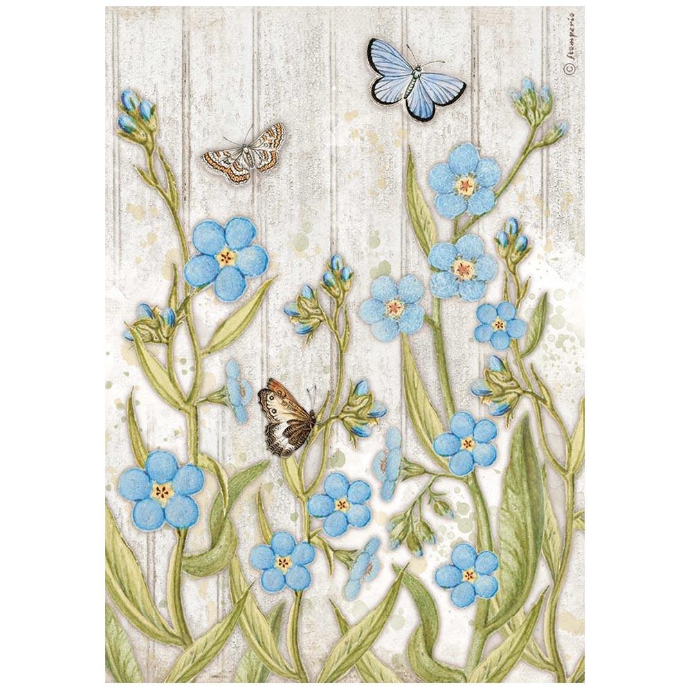 Stamperia Romantic Garden House A4 Rice Paper Sheet: Butterfly (DFSA4667)