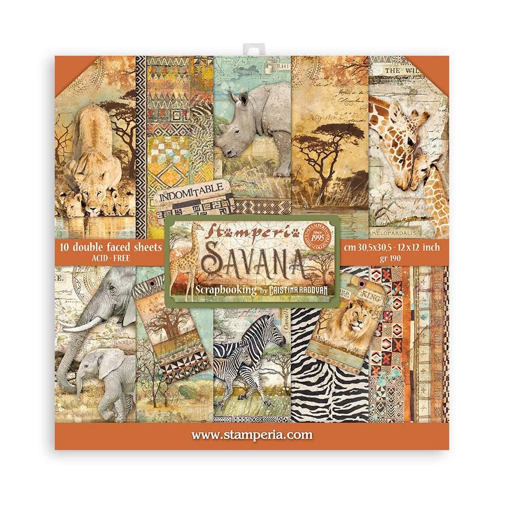 Stamperia Savana 12"x12" Double Sided Paper Pad (SBBL103)