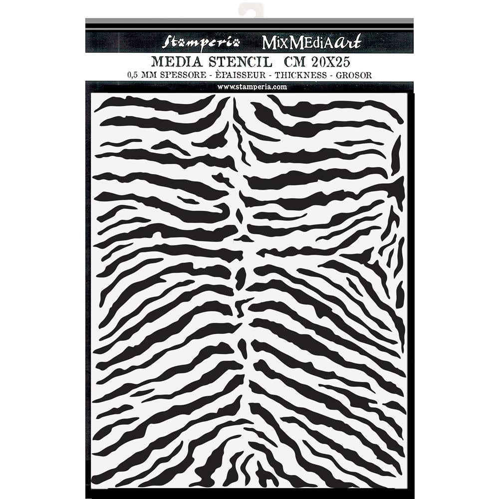 Stamperia Savana 8"x10" Stencil: Zebra Pattern (KSTD101)