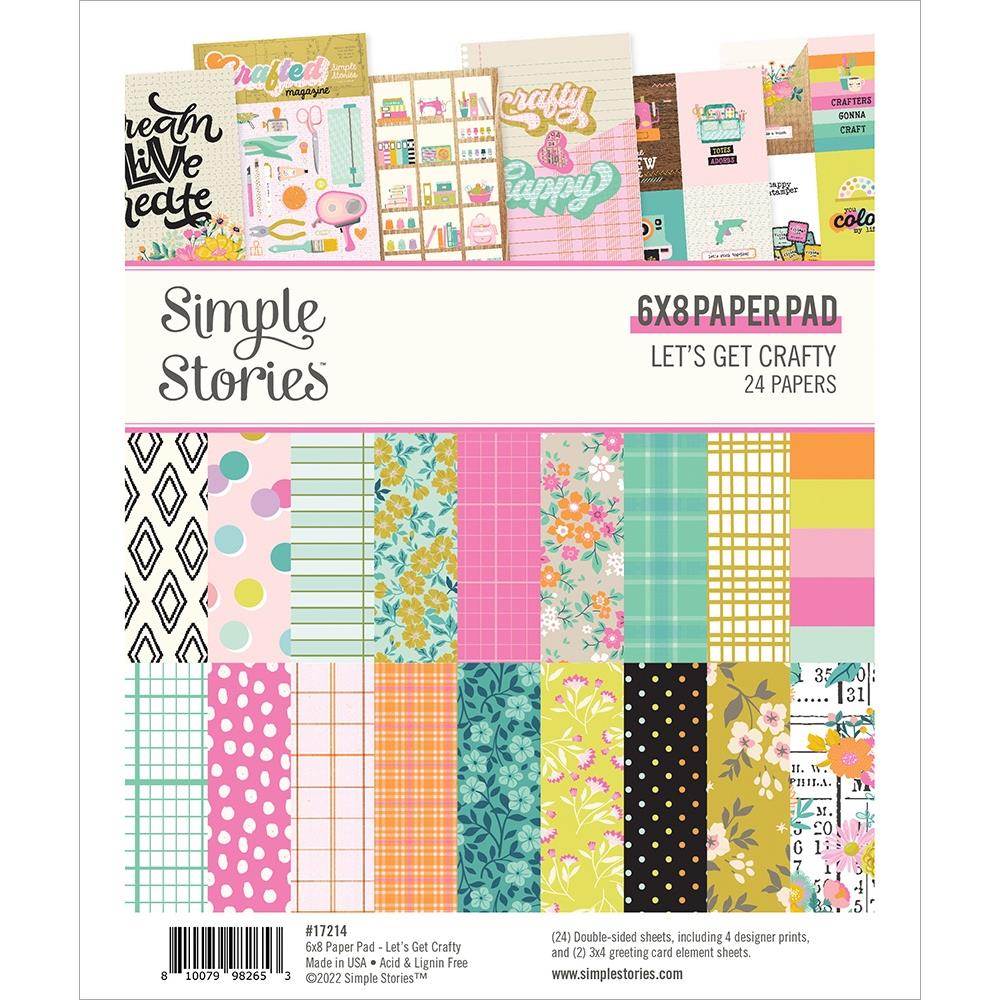 Simple Stories Let's Get Crafty 6"x8" Double Sided Paper Pad (LGC17214)