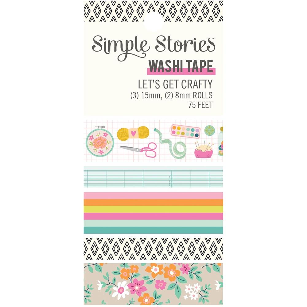 Simple Stories Let's Get Crafty Washi Tape, 5/pkg (LGC17225)