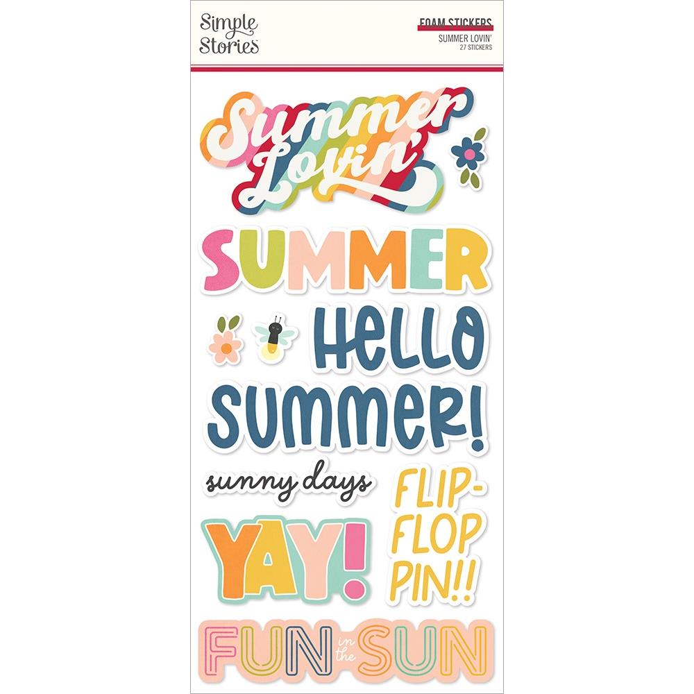 Simple Stories Summer Lovin' Foam Stickers (SMR17321)