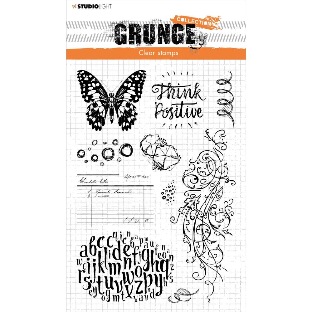 Studio Light Grunge Clear Stamp: Nr. 207, Elements Butterfly (STAMP207)
