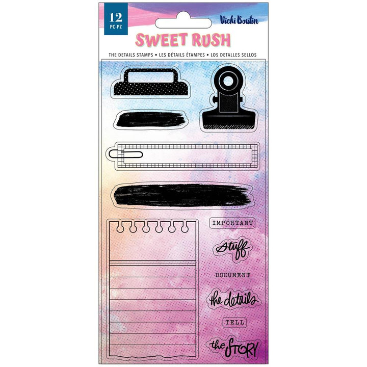 Vicki Boutin Sweet Rush Clear Stamps: The Details, 12/Pkg (VB013604)