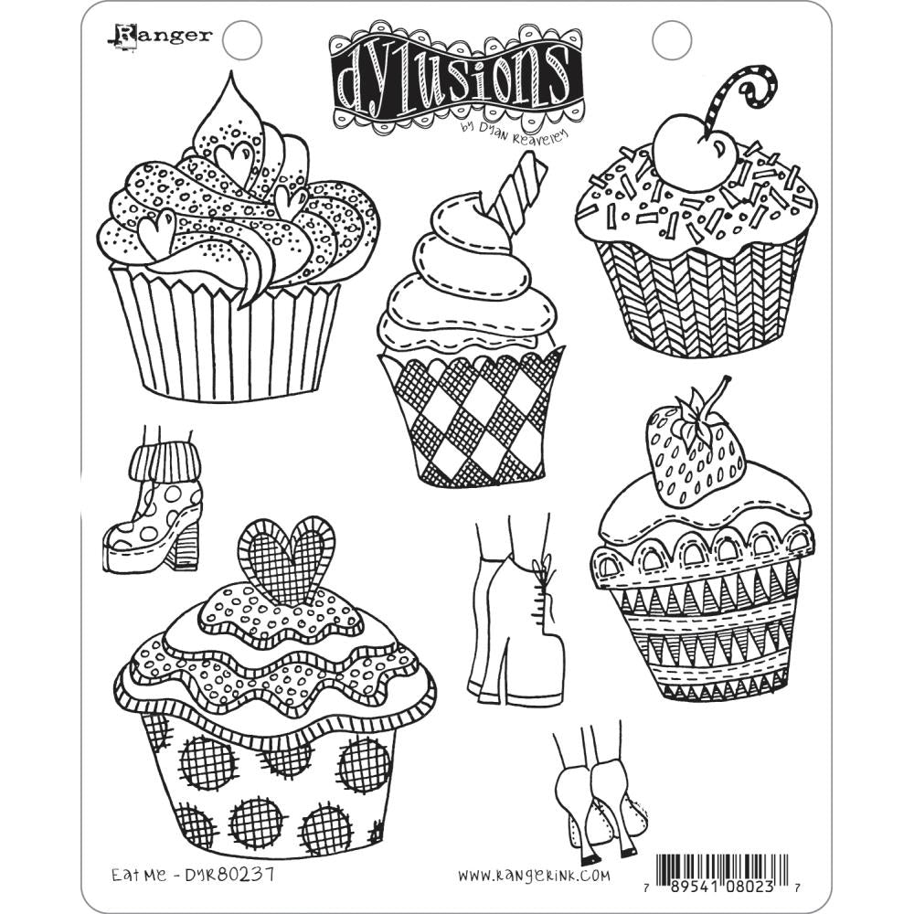 Dylusions Cling Stamp: Eat Me (DYR80237)