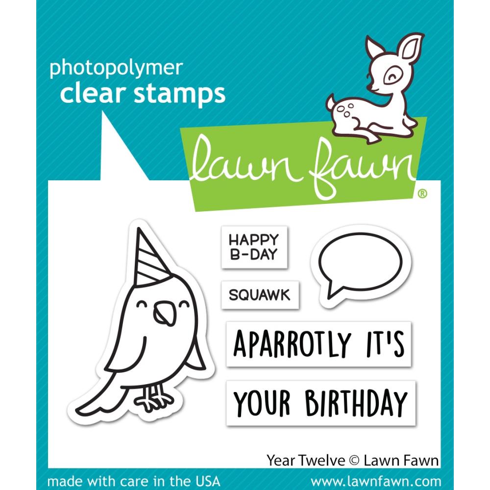 Lawn Fawn 3"x2" Clear Stamps: Year Twelve (LF2788)