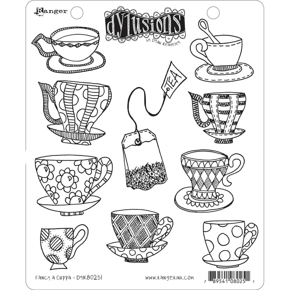 Dylusions Cling Stamp: Fancy A Cuppa, by Dyan Reaveley (DYR80251)
