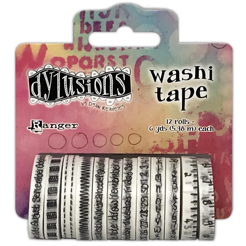 Dylusions Washi Tape Set 12/pkg: White, by Dyan Reaveley (DYA78686)