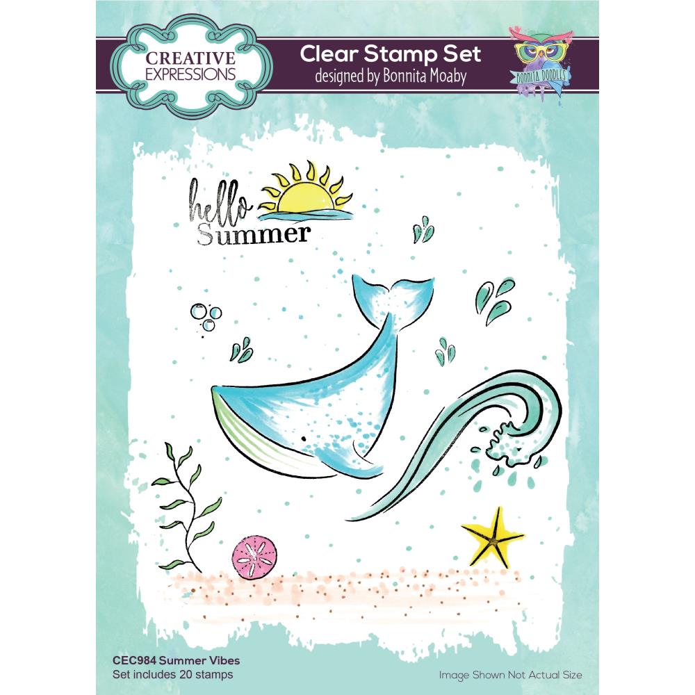 Creative Expressions 6"x8" Clear Stamps: Summer Vibes, by Bonnita Moaby (CEC984)
