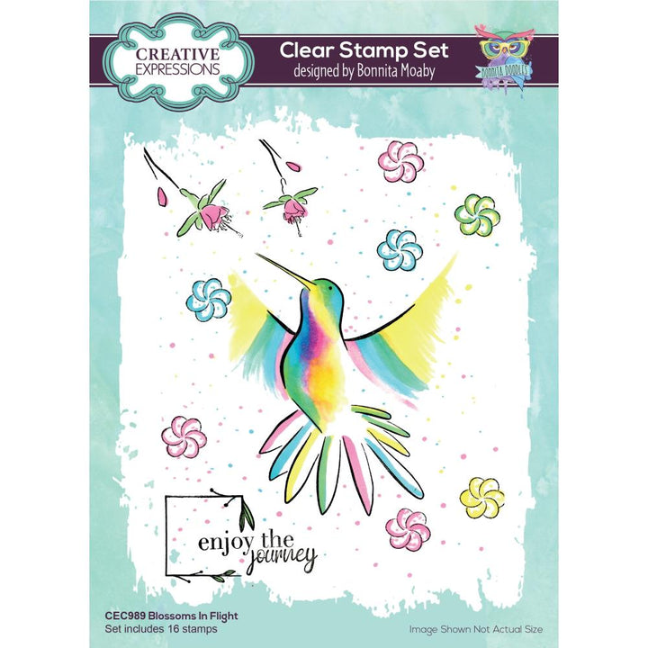 Creative Expressions 6"x8" Clear Stamps: Blossoms In Flight, by Bonnita Moaby (CEC989)
