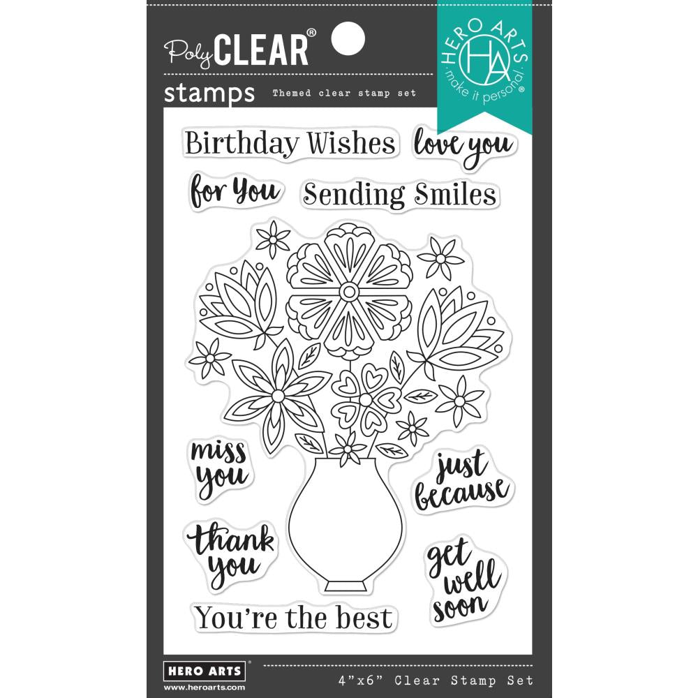 Hero Arts 4"x6" Clear Stamps: Flowers In A Vase (HACM595)