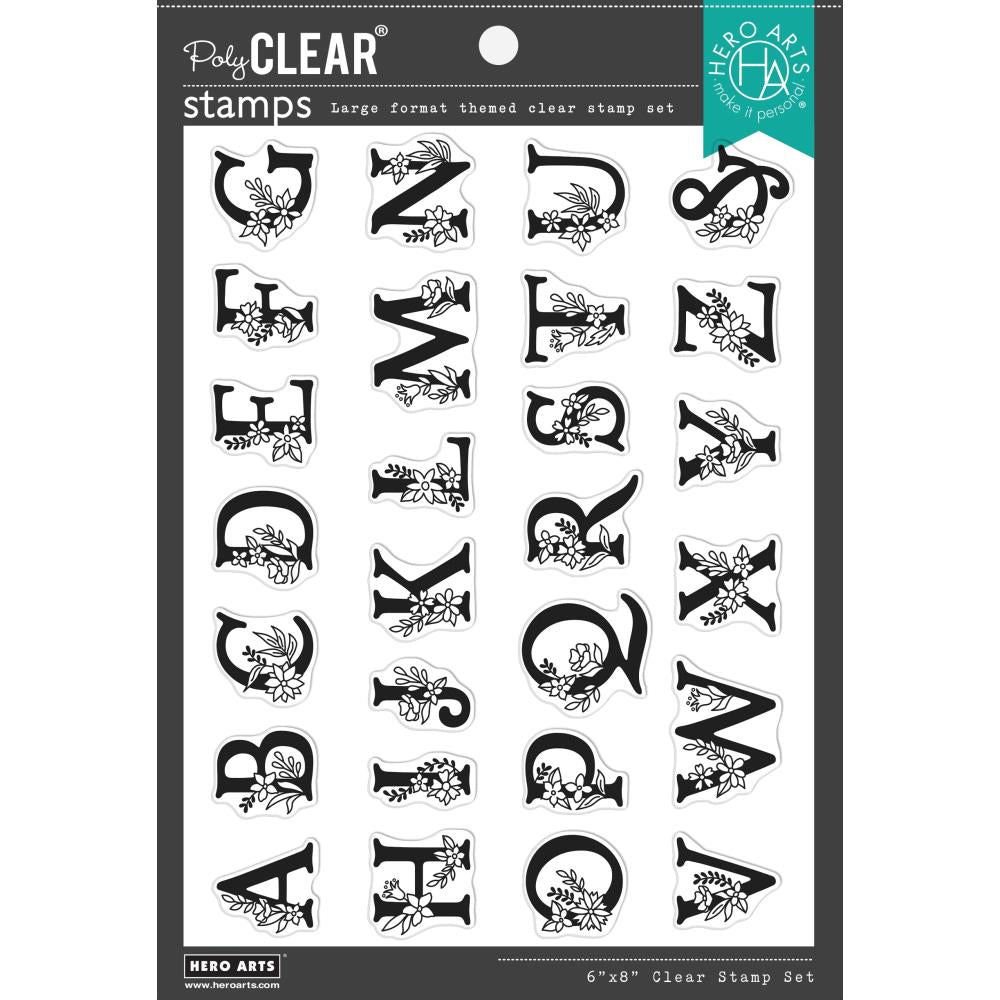 Hero Arts 6"x8" Clear Stamps: Floral Alphabet (HACM596)