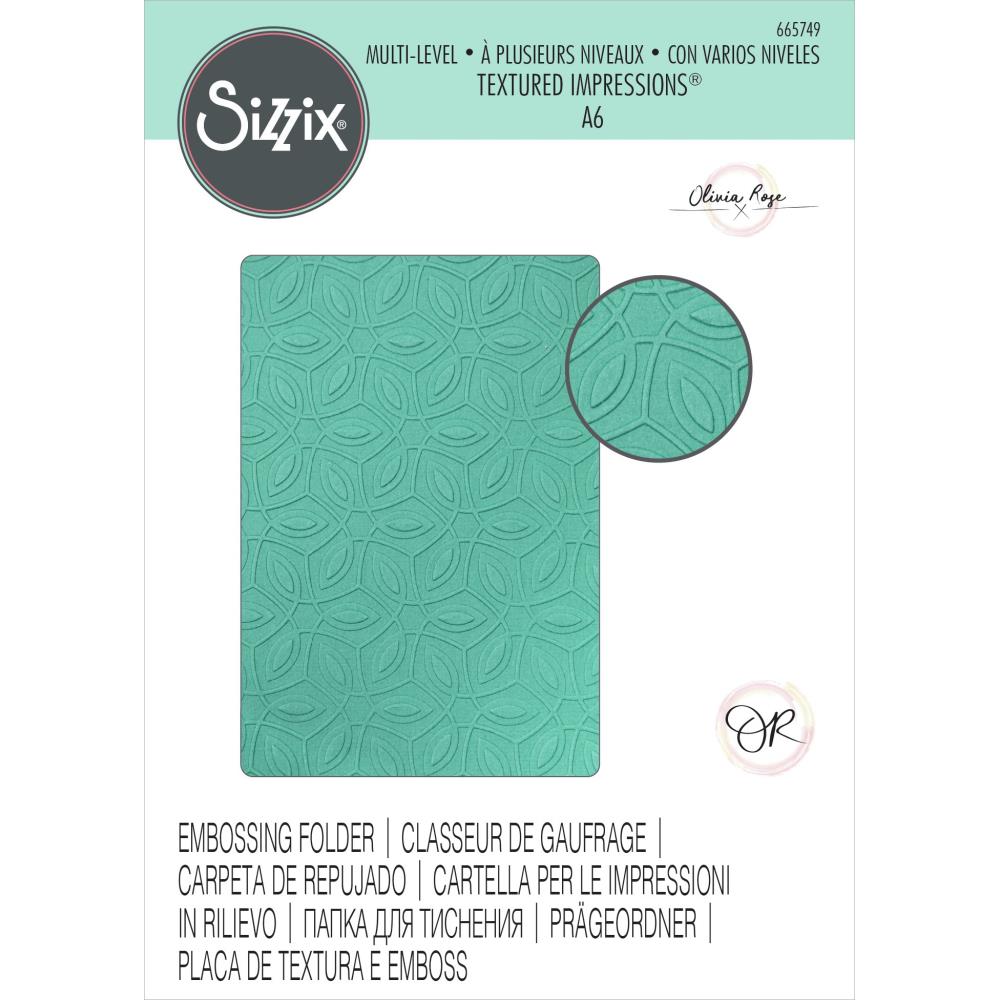 Sizzix Multi-Level Textured Impression Embossing Folder: Ornamental Pattern, by Olivia Rose (665749)