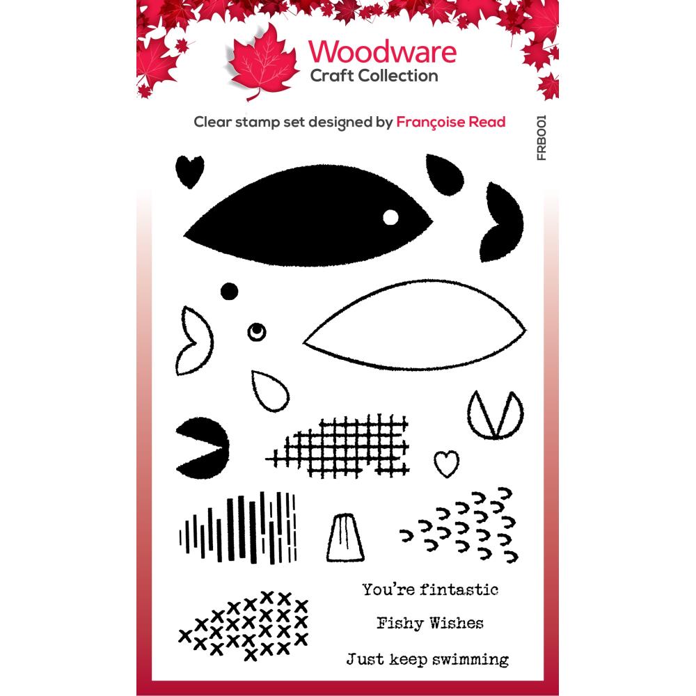 Woodware Singles 6"x8" Clear Stamp: Build A Fish (FRB001)