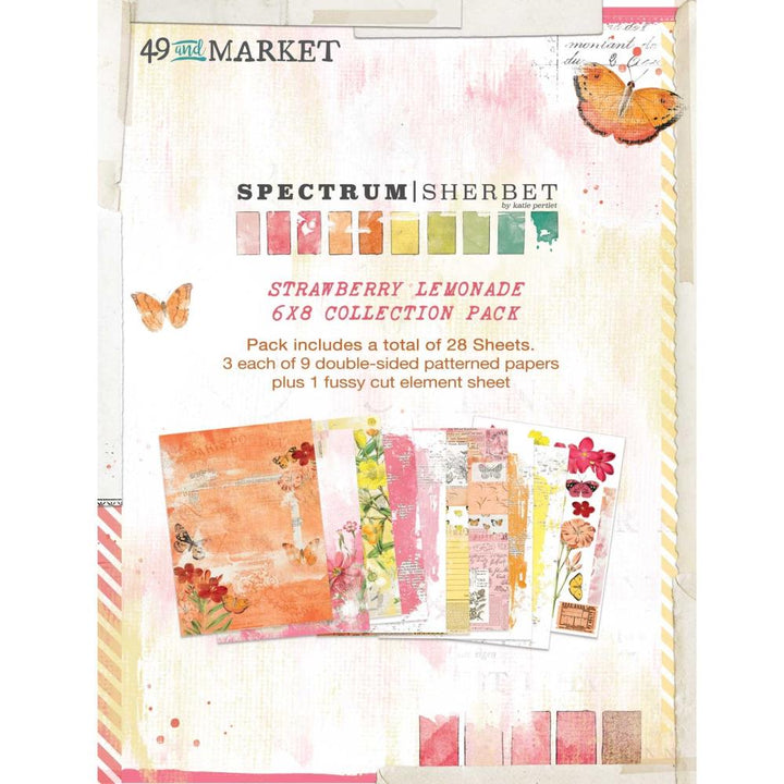 49 and Market Spectrum Sherbet 6"x8" Collection Pack: Strawberry Lemonade (SS36240)