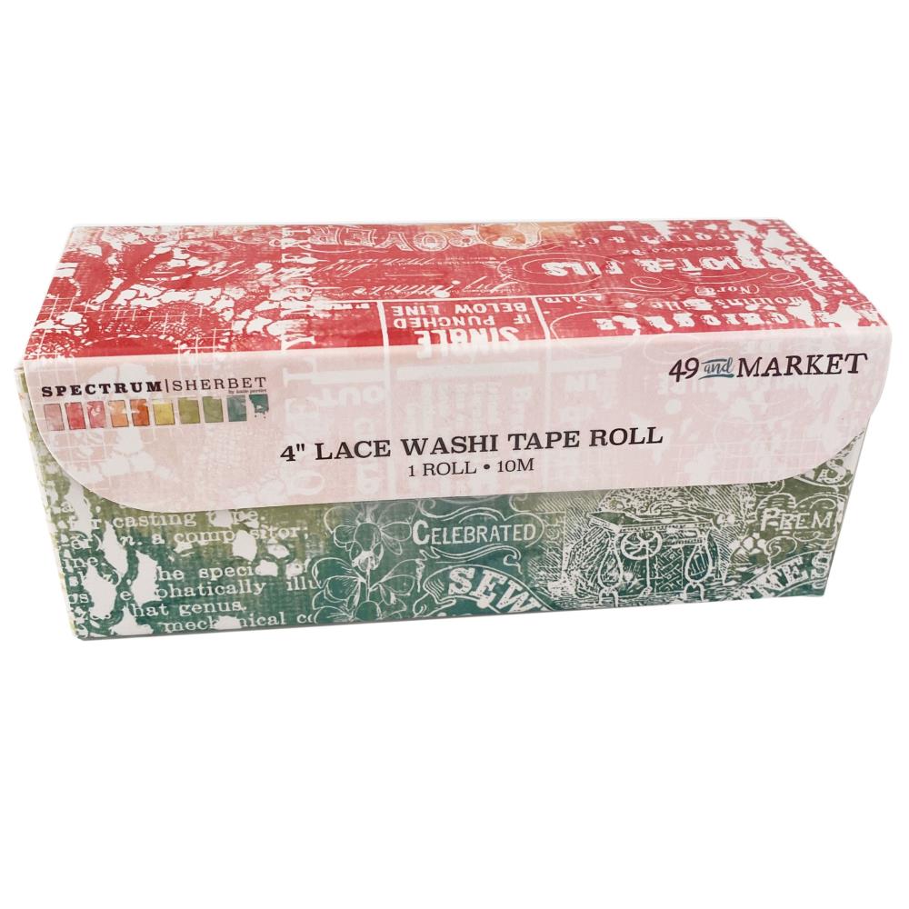 49 and Market Lace 4 Washi Tape Roll-Spectrum Sherbet