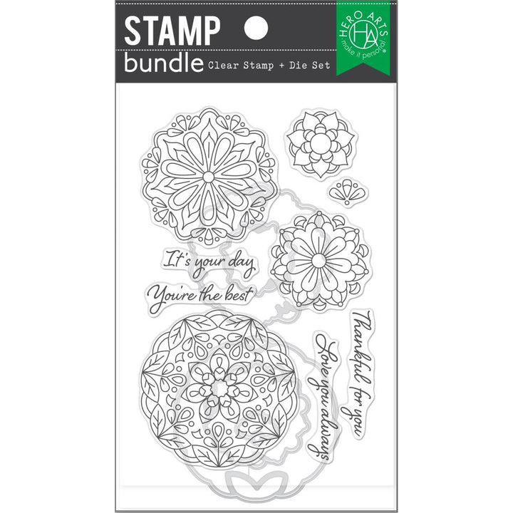 Hero Arts Stamp and Die Combo: Floral Mandala (HASB313)