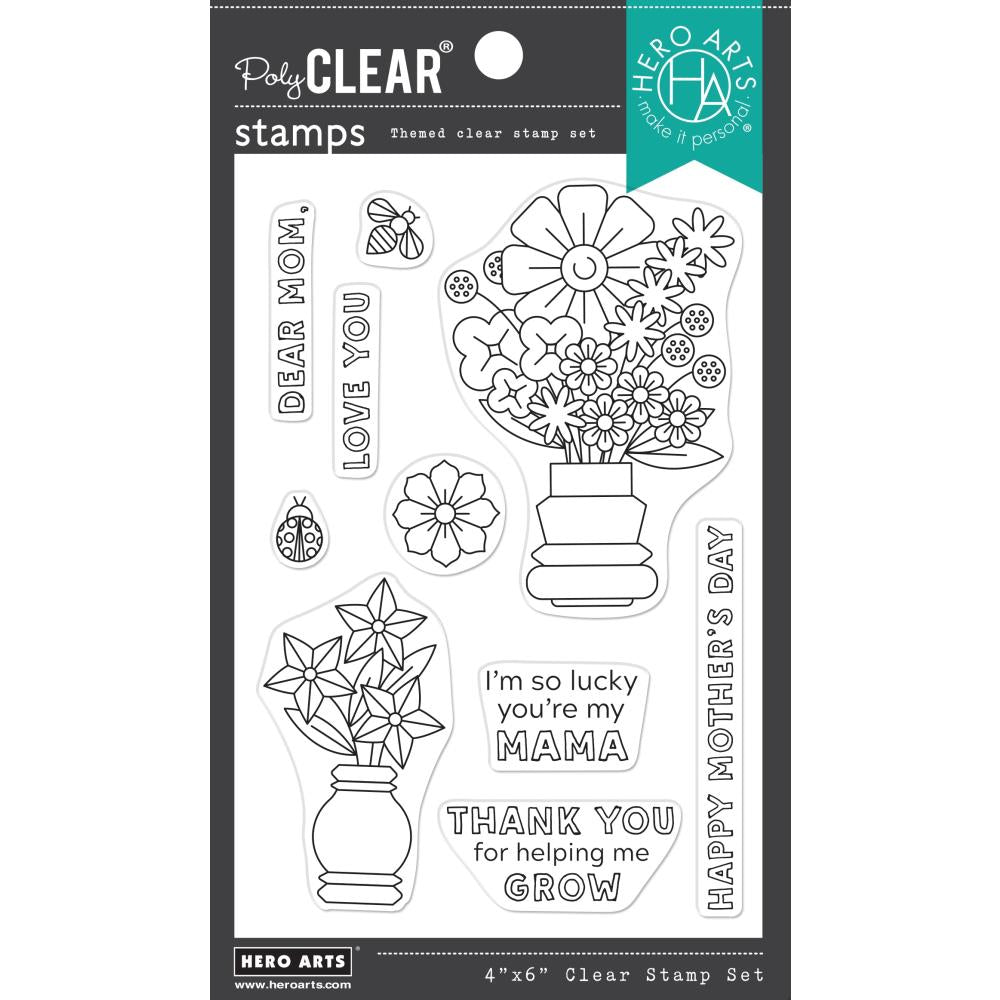 Hero Arts 4"x6" Clear Stamps: Mother's Day Vase (HACM615)