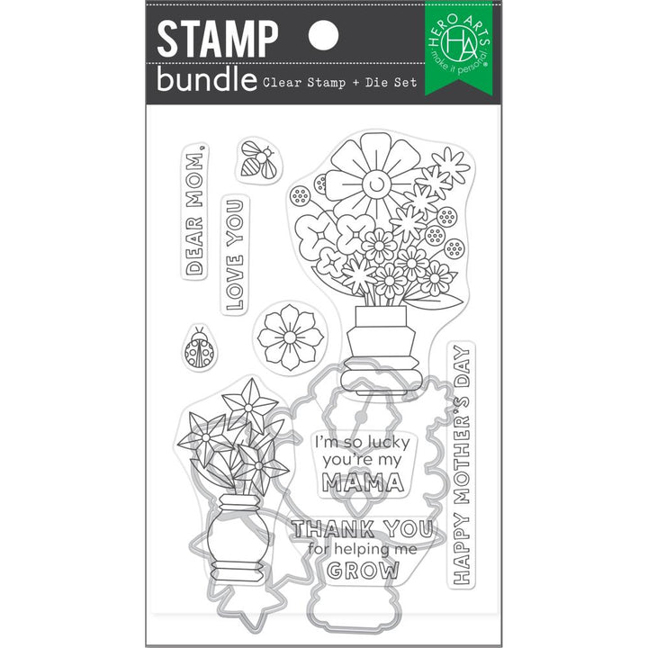 Hero Arts Stamp and Die Combo: Mother's Day Vase (HASB314)