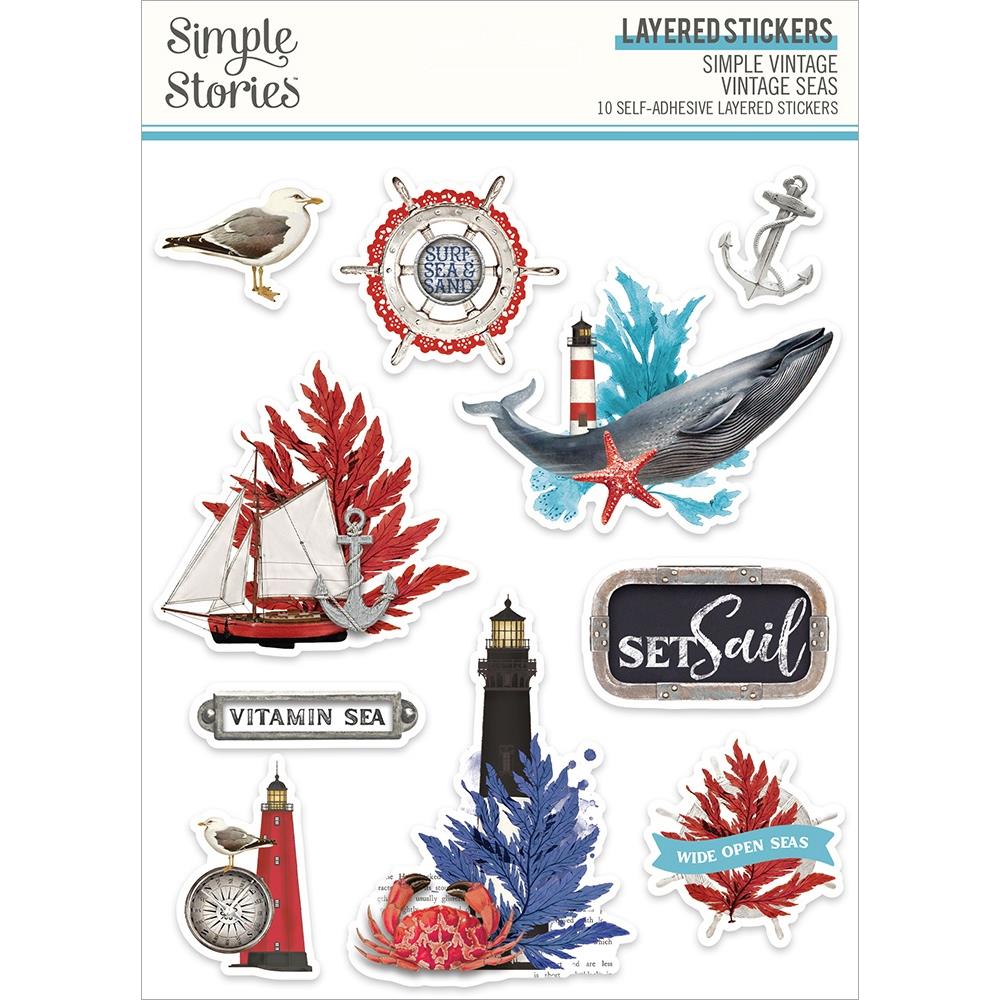 Simple Stories Vintage Seas Layered Stickers (SVVS7828)