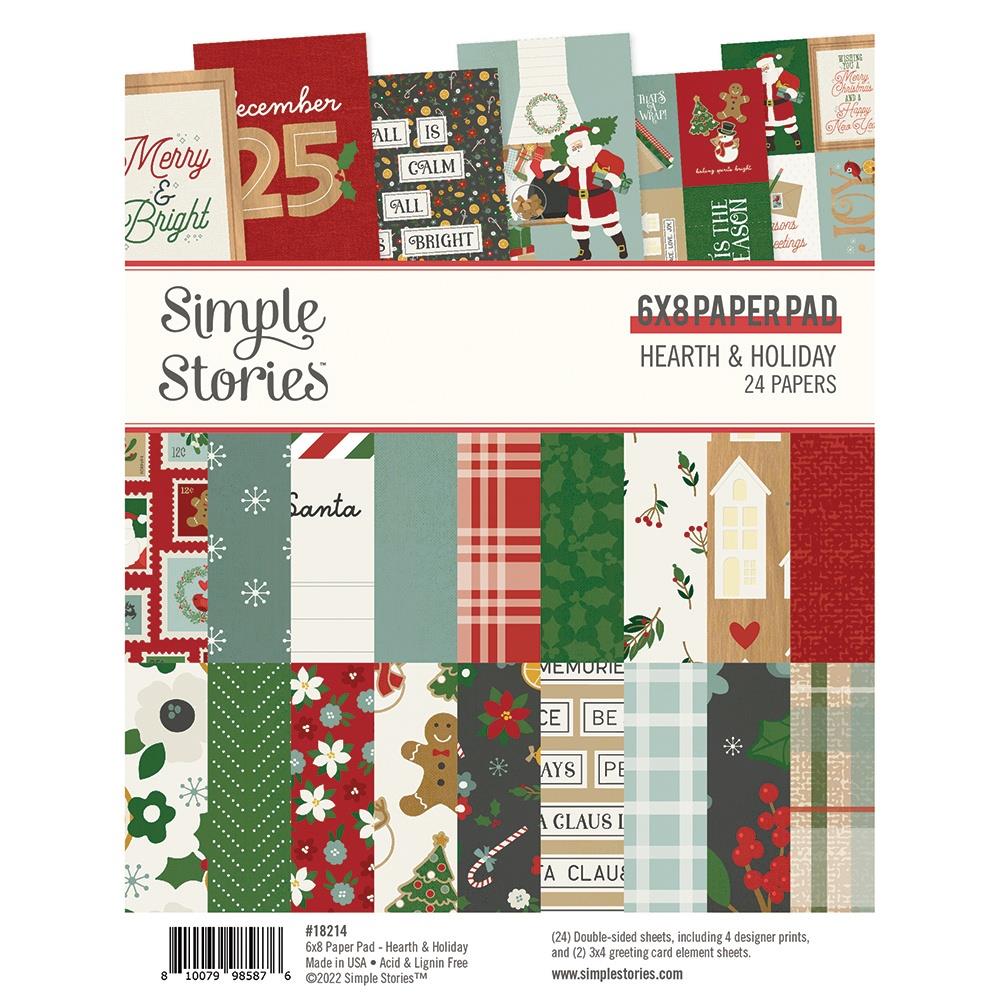 Simple Stories Hearth and Holiday 6"x8 Double Sided Paper Pad (HEHO8214)