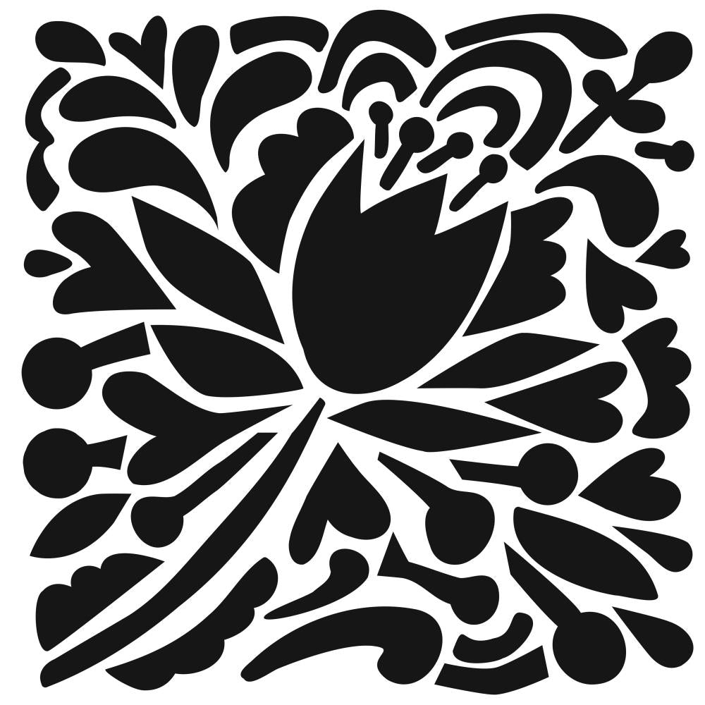 Crafters Workshop 6"x6" Template Stencil: Tulip Party (TCW6X6993)