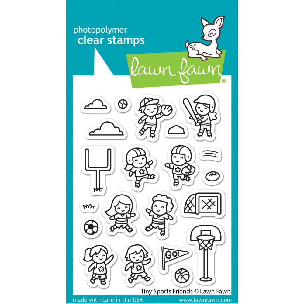 Lawn Fawn 3"x4" Clear Stamps: Tiny Sports Friends (LF2865)