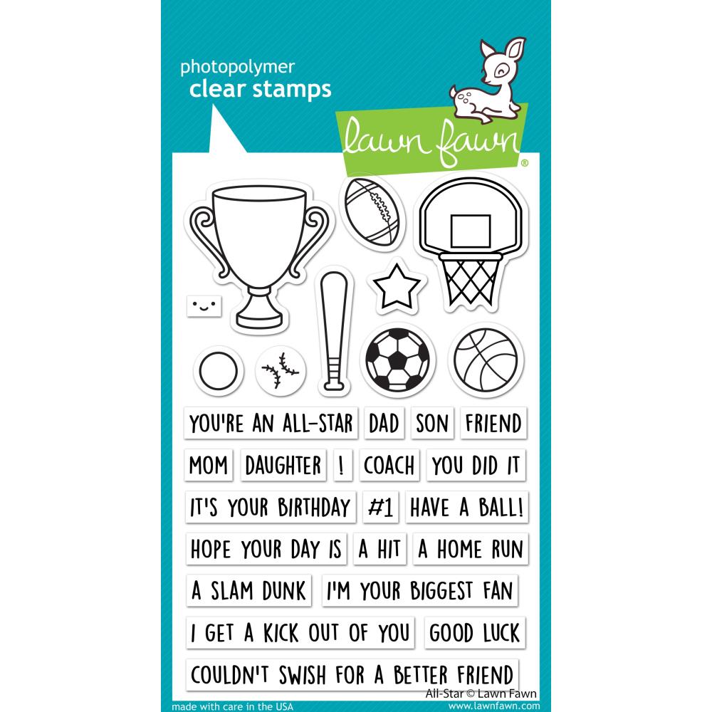 Lawn Fawn 4"x6" Clear Stamps: All-Star (LF2867)