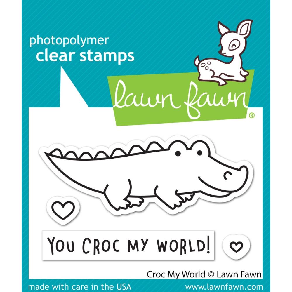 Lawn Fawn 3"x2" Clear Stamp: Croc My World (LF2724)